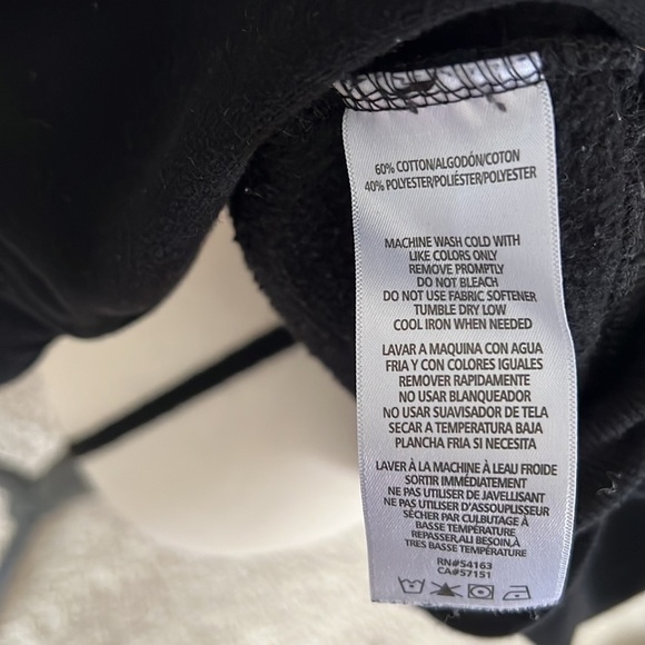 Calvin Klein Peformance Women’s Black Cropped Pullover Hoodie Sz M - Picture 5 of 5